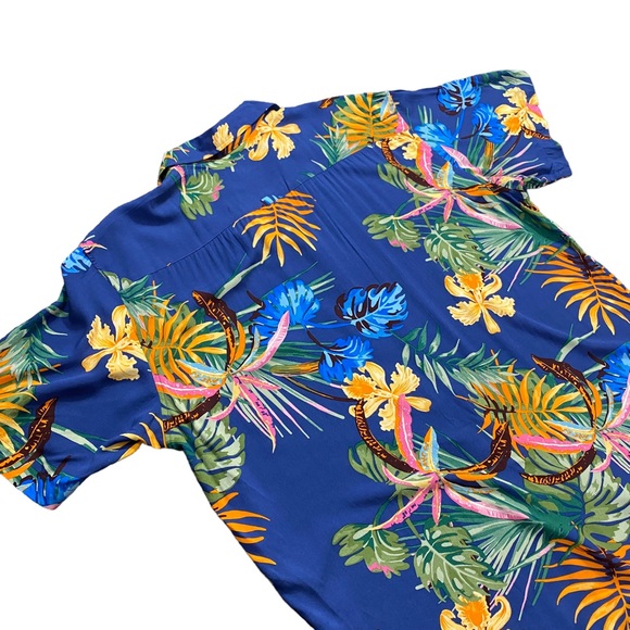 Alex Vando Premium Size L Mens Hawaiian Beach Shirt Floral Summer Resort New - Picture 12 of 14